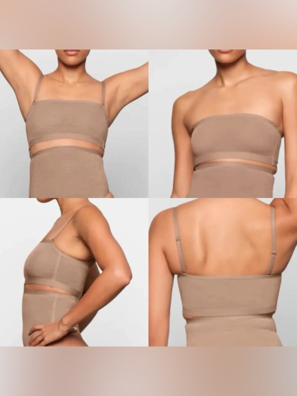 SKIMS Sheer Sculpt Bandeau Sienna L NWT Strapless Shapewear